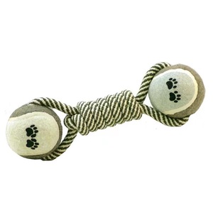 Jouet en corde pour animaux de compagnie, haltère, balle en chanvre, jouets à mâcher pour chiens, jouets de tennis - Product Image 3
