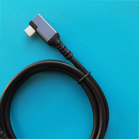 AOC USB3.1 alta velocidad ángulo recto 90 grados VR Cable tipo C fibra óptica trenza blindado macho-Macho Gaming PC Cable de transferencia de datos