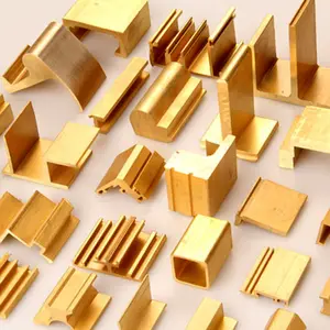 Golden Extrusion Brass Hồ Sơ Xây Dựng Lan Can Lan Can