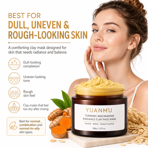 Mascarilla Facial Vegana <span class=keywords><strong>de</strong></span> Cúrcuma y Niacinamida para un Tono <span class=keywords><strong>de</strong></span> Piel Uniforme, Mascarilla <span class=keywords><strong>de</strong></span> Arcilla Iluminadora para Manchas Oscuras - Product Image 5