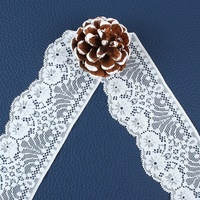Stock 6-9cm accessoire de ruban de dentelle blanche douce pour la peau pour les sous-vêtements féminins produits textiles de maison garniture en dentelle élastique