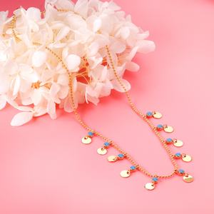 Nouveau design 2022, petit pendentif rond, bijoux exquis et populaires, acier inoxydable, pendentif plaqué or 18 carats, collier - Product Image 4