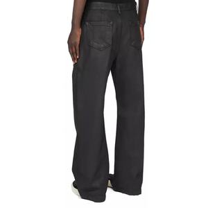 Pantalon en denim noir gris délavé vintage personnalisé pour hommes, pantalon baggy en coton de haute qualité, jeans pour hommes - Product Image 3