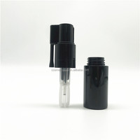 Beauty-plus longue buse 35ml PET cosmétique paillettes poussière lâche noir plastique poudre atomiseur pompe pulvérisateur couleur personnalisable