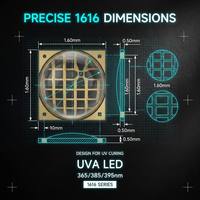 Harga Terbaik Mesin Pencetak 3D LED Growing Market, Mesin Eksposur Daya Tinggi 100W Seri 1616, Chip LED UVA COB 365/385/395nm yang Dapat Disesuaikan
