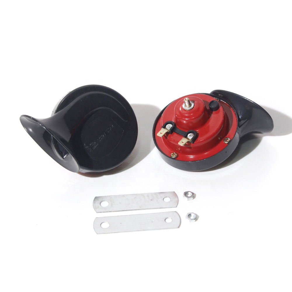 Оптовая продажа с фабрики Универсальный 115db 12v 2-полосная АБС цвета черного Металлика с девятью патронами автомобиля Улитка электрический рог для автомобилей