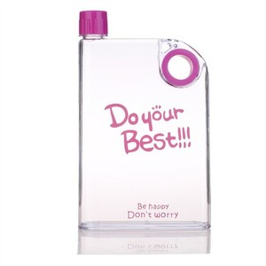 A5 <b>Notebook</b> Water Bottle Set Plastic <b>Square</b> Portable Covered Promotional Drinkware 175g - Product Image 3