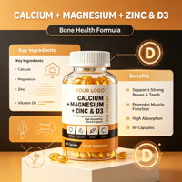 Capsules de vitamine D3 K2 magnésium zinc Greenpeople - Complément alimentaire végétalien biologique pour la santé des os, 120 capsules