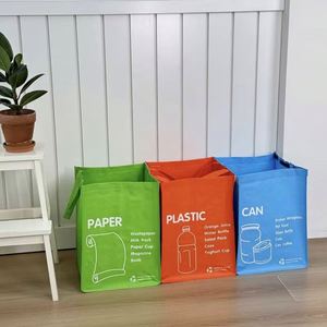 Ensemble de sacs de tri des déchets recyclables personnalisés Xx759 pour le bureau, sac poubelle, sacs poubelle en PP tissé - Product Image 2