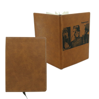 Journal de bord en cuir synthétique rose, personnalisé, A5, Sublimation