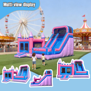 <span class=keywords><strong>Castillo</strong></span> Inflable Comercial de Lujo Colorido con Tobogán, Casa de Brinco Inflable Comercial para Niños, <span class=keywords><strong>Interior</strong></span> y Exterior - Product Image 3