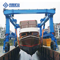 Grue de levage mobile sur pneus en caoutchouc de 30 à 50 tonnes pour yachts, grue portique marine, ponton de levage pour marinas, clubs nautiques et chantiers navals