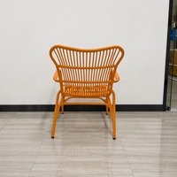 Fauteuil en rotin PE avec structure en aluminium pour les espaces de loisirs des patios, des complexes hôteliers et des villas