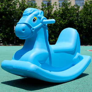 Müzik ile bebek arabası yürüteç binek oyuncaklar çocuk plastik çok fonksiyonlu sallanan at ahşap at - Product Image 6