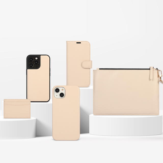 Luxury Apple Peel Sustainable Vegan Leather Wallet Mobile Phone Case for iPhone 11 12 13 14 Pro Max With Wallet Card Holder
