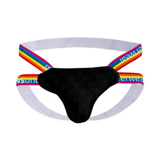 Slip string pour homme taille basse arc-en-ciel - Coton respirant avec poche en U, design dos ouvert, slip T-back, fabricant OEM ODM, <span class=keywords><strong>commande</strong></span> en gros - Product Image 1