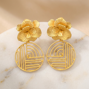 Pendientes de latón hechos a mano con corte princesa, estilo bohemio, regalo para mujer - Product Image 4
