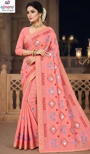 Sari de Algodón Estampado Ajmera Fashion, Atuendo Tradicional Elegante y Suave, Ropa Étnica con Estilo, Secado Rápido, para Todas las Temporadas, para Mujer - Product Image 5