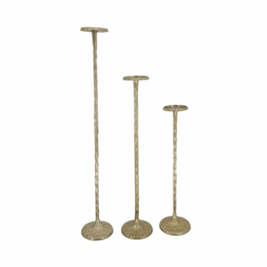 Set di 3 portacandele alti a colonna, candelieri decorativi in metallo per soggiorno, ingresso, decorazioni per la casa - Product Image 3