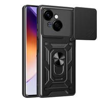 Coque Armure Bague Support pour Tecno Spark Go 2025 Spark 30C 20 20C Étui Protection Caméra Coulissante Vie Privée pour Tecno Camon 30 20 Pro 19 Pop 8