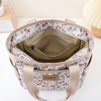 Sac fourre-tout décontracté en tissu doux, multi-poches, taille personnalisée, léger, à porter à la main ou en bandoulière, pour le shopping et les voyages