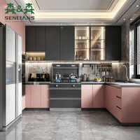 Qualité supérieure, luxe haut de gamme, écologique, résistant à l'eau, moderne, minimaliste, en bois massif, sans poignée, modulaire, personnalisé, LED