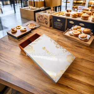 Customized A4 Size Drawer Paper Boxes Cardboard Material UV Logo Hot Stamping 4/6 Pieces Packaging Mooncake <strong>Biscuits</strong> Donuts <strong>Gift</strong> - Product Image 6