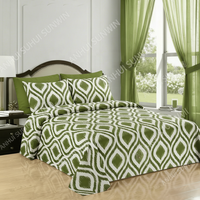 Nouvelle conception du fournisseur vérifié : Ensemble de draps à fleurs imprimés en 3D, Rideau à œillets et Drap de maison, Rideau et literie à technique tissée