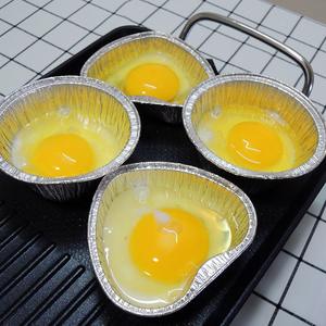 Contenedor desechable de papel de aluminio en forma de corazón para tartaletas, bandejas de papel de aluminio para hornear, suministros de grado alimenticio, bandeja para tartaletas de huevo - Product Image 1