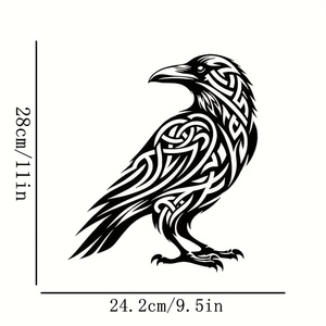 <span class=keywords><strong>Arte</strong></span> Mural de Cuervo Vikingo, Decoración de Silueta Metálica, Escultura de Pájaro de Estilo Nórdico, Decoración del Hogar sin Plumas, Artes Decorativas de Metal - Product Image 6