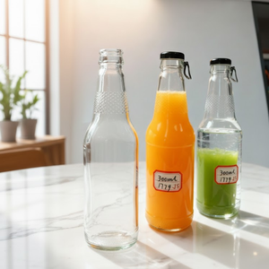 Bouteille de jus importée, bouteilles à boire, 500 ml, 350 ml, bouteille en verre ronde, jus, thé, 300 ml, 330 ml, 320 ml, boisson en verre - Product Image 1