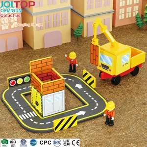 Wholesale Custom ODM/OEM Construction Blocks Crane Set Educational Kids Toys 36 PCS Tiles Educational Magnetic Build Blocks