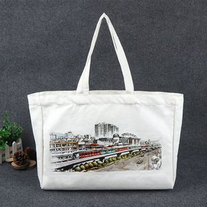Sac de shopping en toile décontracté avec bandoulière, personnalisé pour un usage quotidien, portable et pratique - Product Image 5
