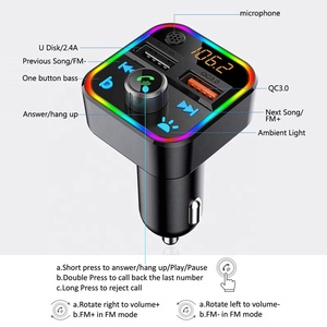 <span class=keywords><strong>Voiture</strong></span> LED BT5.0 QC3.0, une touche basse double <span class=keywords><strong>USB</strong></span> Bluetooth Kit mains libres chargeur <span class=keywords><strong>transmetteur</strong></span> <span class=keywords><strong>FM</strong></span> <span class=keywords><strong>voiture</strong></span> lecteur Mp3 <span class=keywords><strong>voiture</strong></span> mp3 - Product Image 4