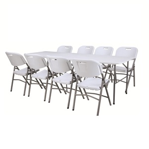 Tavolo da Picnic Pieghevole in Plastica dal Design Moderno, Arredo Esterno Resistente per Banchetti e Picnic - Product Image 4