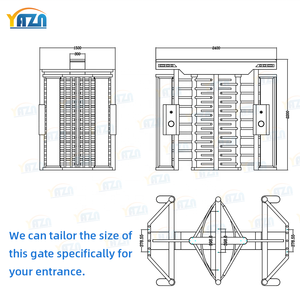 Torniquete Robusto <span class=keywords><strong>de</strong></span> Altura Completa con Acceso Biométrico Integrado, Modelo 02s, Acceso Rápido, Sistema <span class=keywords><strong>de</strong></span> <span class=keywords><strong>Seguridad</strong></span> <span class=keywords><strong>de</strong></span> 2400 mm para Oficinas, Parques y Centros - Product Image 5