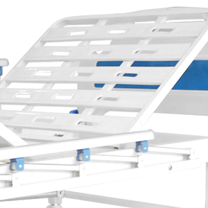 <span class=keywords><strong>Lit</strong></span> <span class=keywords><strong>d</strong></span>'hôpital MN-MB014A à faible coût, 2 manivelles, avec barrières pliables et poteau porte-perfusion pour les soins aux personnes âgées - Product Image 3