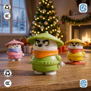 UPLINK Panda Figurine en plastique à remonter, jouet de dessin animé à chaîne pour les enfants de 2 à 4 ans - Product Image 3