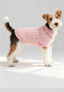 작은 개를위한 럭셔리 부드러운 따뜻한 가을 겨울 솔리드 폴리에스터 애완 동물 스웨터 점퍼 편안한 클래식 니트웨어 - Product Image 2