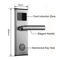 Cerradura Inteligente para Puerta de Hotel con RFID, 4 Colores Opcionales, con Sistema de Software de Gestión