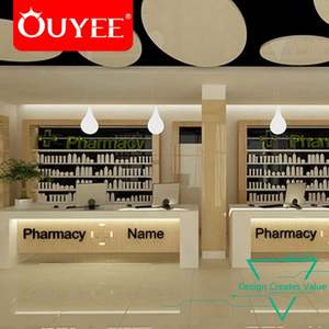 ตู้โชว์ไม้สำหรับร้านขายยาเฟอร์นิเจอร์การออกแบบตกแต่งภายในร้านทางการแพทย์ - Product Image 2
