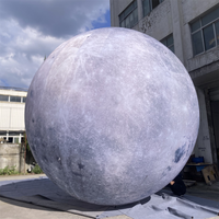 Thème de l'espace Boule de lune gonflable LED Planète Lune Ballon