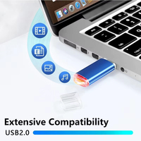 Clé USB 2.0 personnalisée en alliage d'aluminium 16 Go avec lumière LED, nouvelle, pour usage professionnel, vente en gros