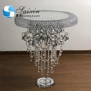 Décoration de table en cristal doré élégant ZT-278G <span class=keywords><strong>pour</strong></span> gâteau de <span class=keywords><strong>mariage</strong></span> - Product Image 3