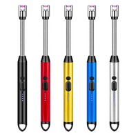 Briquet à arc en gros avec chargement USB-C, briquet de cuisine pour bougies, avec verrouillage de sécurité, briquet USB à arc