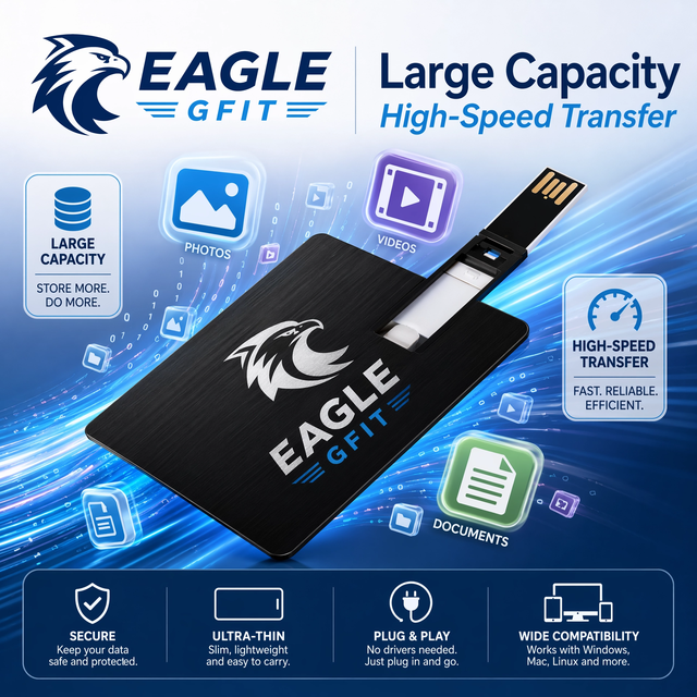 Premium Aluminium Business Credit Card Usb Flash Drive Custom logo Printing 16GB 32GB 256GB  Metal Memory Stick Promotion Gift