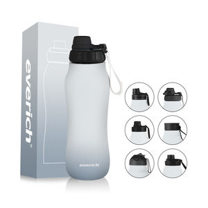 Bouteille d'eau isotherme Everich <span class=keywords><strong>24</strong></span> oz en acier inoxydable à double paroi, forme <span class=keywords><strong>gourde</strong></span>, avec couvercle à poignée portable - Product Image 4