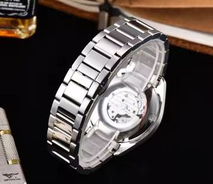 Blue Dial <b>Mechanical</b> <b>Watch</b> Automatic Winding Stainless Steel Case Leather Strap 41mm 20mm Analog Date Business Casual Luxury - Product Image 3