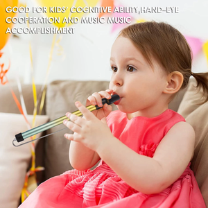 Flûte à glissière en métal avec tige coulissante en acier, instrument de musique, jouet pour enfants, flûte Kazoo - Product Image 4