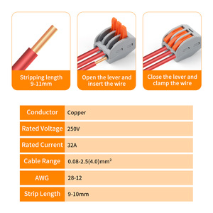 DIY GO New <strong>Wire</strong> Connector Electric Connector Universal Compact Wiring Cable <strong>Connection</strong> Fast Splice <strong>Wire</strong> <strong>Terminal</strong> Connectors - Product Image 2